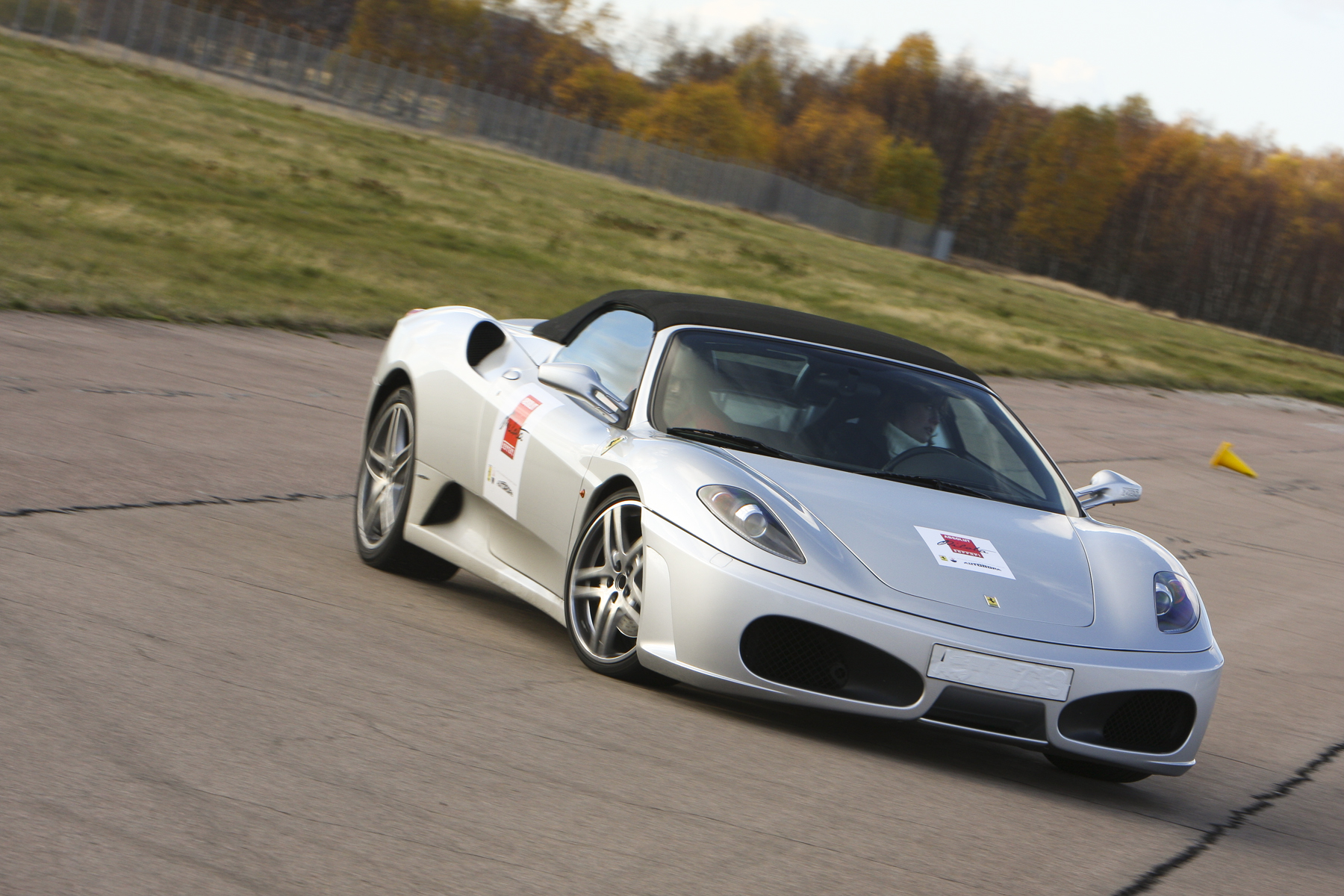 The highlight of the day was driving with the real Ferrari racing cars.